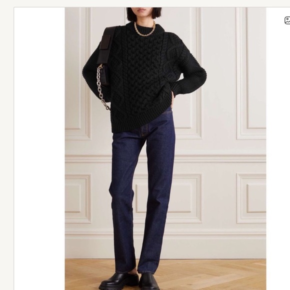 Mr. Mittens Sweaters - I Love Mr Mittens black wool cable sweater sz M L